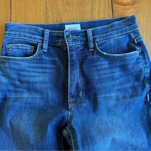 Hudson Blair High Rise Boot Cut Cropped Blue Denim Jeans Size 26